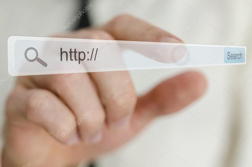 Webbrowser mit geöffneter Internetseite.