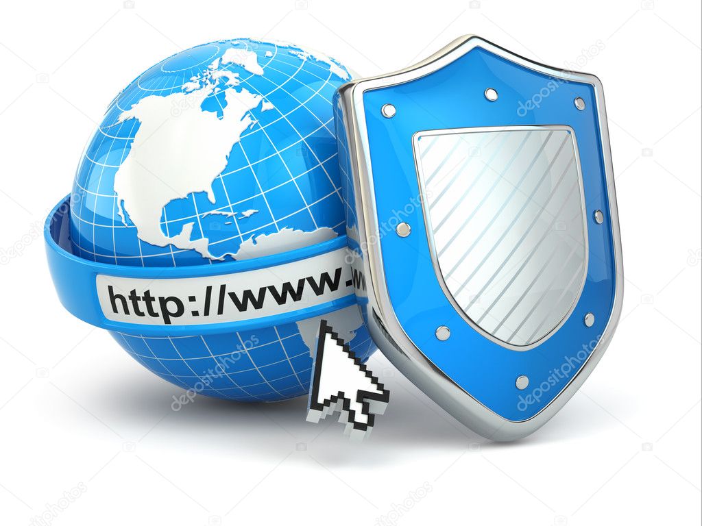 Browsersymbol mit Schloss als Zeichen für eine sichere Verbindung.